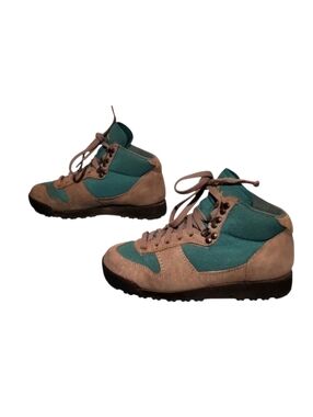 Cabela's Gray Leather/Aqua Lace-Up Hiking Ankle Boots Women's Size 6